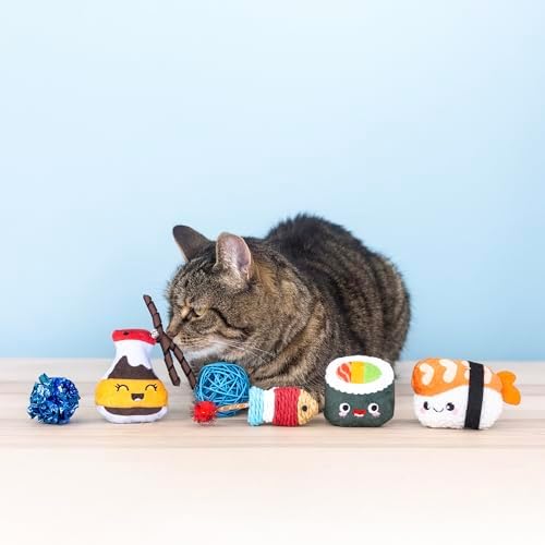 Fringe Studio True SOYMATES, Set of 6, Multipack Cat Toy Set, Pet Shop Collection (610008)