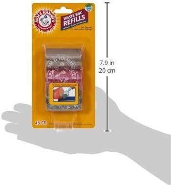 Arm and Hammer 2-in-1 Litter Scoop and Waste Bags Refills, 3 Count | Odor Control with Activated Baking Soda, Fresh Scent