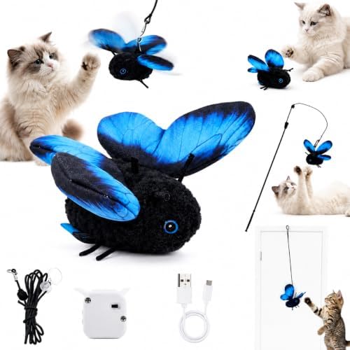 Smart Sensing Flapping Butterfly Toy Interactive Cat,Electric Cat Toy