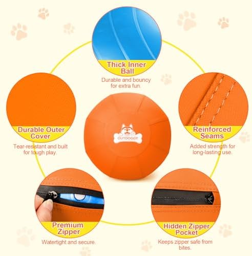 18'' Herding Ball for Dogs, Heavy Duty for Small & Medium Breeds