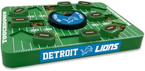 Pets First NFL Detroit Lions Large Puzzle Toy, Dog Puzzle Treat Toy, New Large Size, Interactive Dog Treat Toy, Dog Slow Feeding Toy