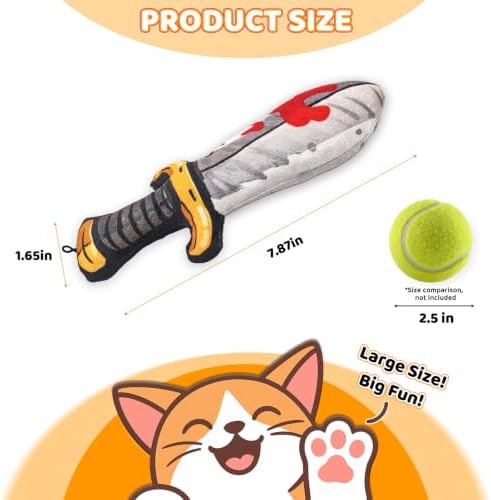 Catnip Toy [2000mg Premium Catnip], Sword Style Cat Kicker Toy