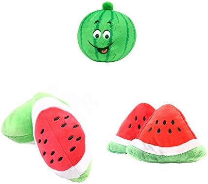 Pet Squeaky Toys Vegetables & Fruits Plush Dog or Cat Chew Toys for Puppies Small Dogs