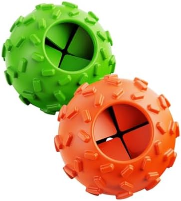 Dog Puzzle Toy 2 Pack – Cognitive Dog Treat Toy,Interactive Dog Toys for Treat Dispensing, Slow Feeder for Mental Stimulation & Anxiety Relief, Puppy Training Toy, Natural Rubber