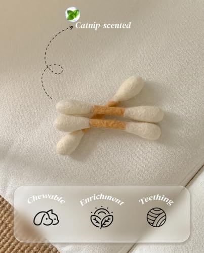 Swabs Cat Toys with Catnip, Cat Toys for Indoor Cats, 5Pcs