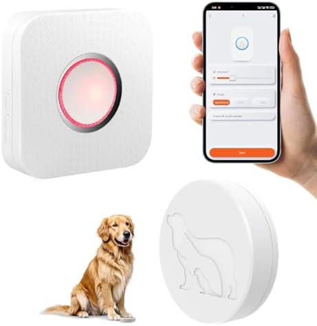 WiFi Dog Door Bell for Potty Training to Go Outside, Smart Doggie Door Bell for Dog, Wireless Doggy Doorbell with Phone App
