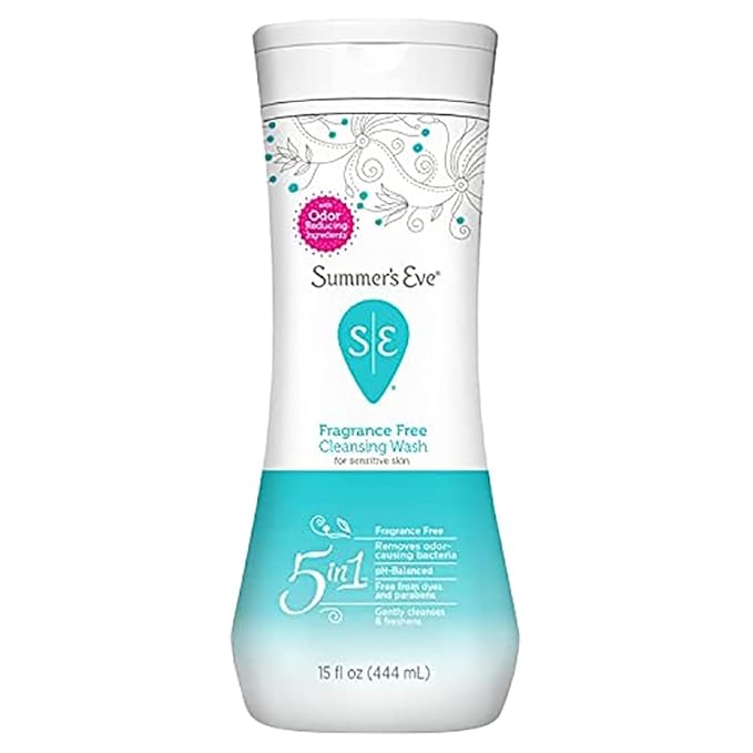 Summer's Eve Fragrance Free All-Over Feminine Wash, Gentle pH-Balanced Body Wash for Women, Removes Vaginal Odor, 15 Fl Oz (Pack of 2)