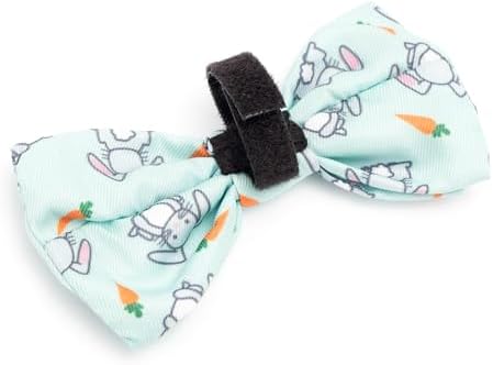 THE WORTHY DOG Spring Patterns Pet Bow Ties for Dogs & Cats, Bunnies