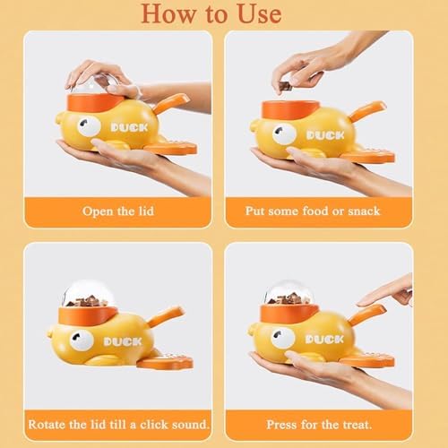 Dog Interactive Treat Dispenser Toy Cat Puzzle Slow Feeder Duck-Shaped Pet Toys for Cat and Dogs Enrichment Training