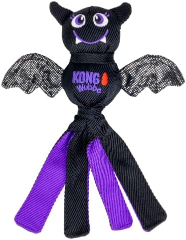 KONG Halloween Wubba Dog Toy with Squeaker & Tails (Bat, Small)
