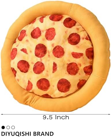 Pizza Shaped Plush Puppy Chew Toy, Built-in Squeaker