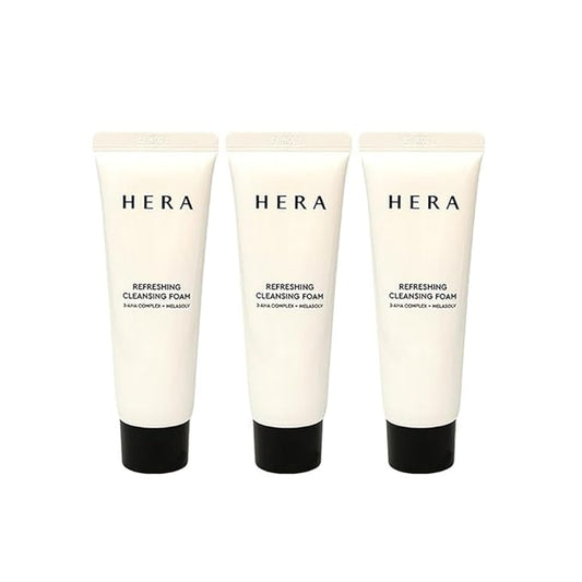 NEW Deep Cleansing Foam Formula for HERA Refreshing Cleansing Foam – Deep Clean Face Wash for Oily & Combination Skin, Gentle Daily Cleanser with Fresh Finish, 50ml X 3 Sample Size (3 Pack)