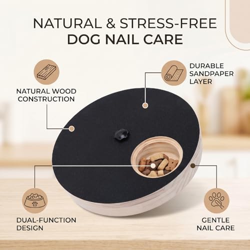 Yosoo Rotating Dog Nail File Scratch Board with Treat Dispenser for Safe Nail Care and Natural Scratching Behavior