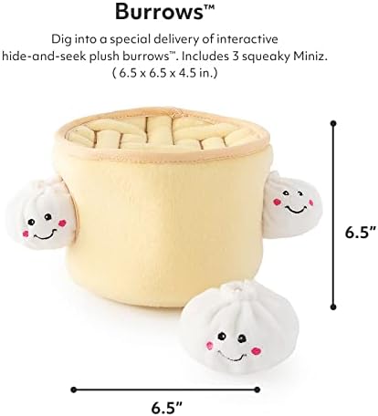 ZippyPaws Burrow Interactive Dog & Puppy Toys for Boredom - Soup Dumplings