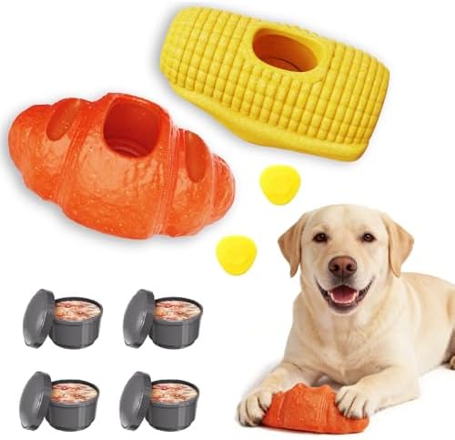 2Pack Durable Frozen Dog Chew Toy for Aggressive Chewers,Interactive Treat Dispensing Toy for Crate Training,Stress Relief to Clean,for Medium & Large Dogs