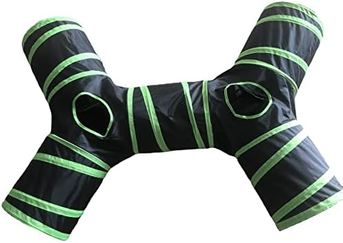 Cat Tunnels, Pet Ferret Rabbit Bunny Tunnels Tubes Subway Habitats, S-Style, DIY Cat Peekaboo Maze House Tent Bed, Kitten Interactive Toy (YY Type Tubes)