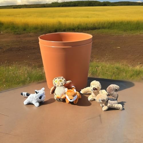 Glow Pups Wooded Animal Dog Toys, Multi Pack Dog Toy Hide and Seek Tree Toy. (5 Pack - Squirrel, Fox, Sloth, Raccoon, Owl, Replacement Animals)