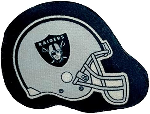 BEST PLUSH CAT TOY - NFL LAS VEGAS RAIDERS Complete Set of 3 piece Cat Toys filled with Fresh Catnip. Includes: 1 Helmet Cat Toy, 1 Football Cat Toy with Feathers & 1 Beer Bottle. Beautiful Team LOGOS