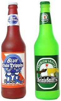 Tuffy® - Silly Squeakers® : 2 Pack Beer Bottle Dog Toy: Squeaky Dog Toy , Washable and Floats , Vinyl