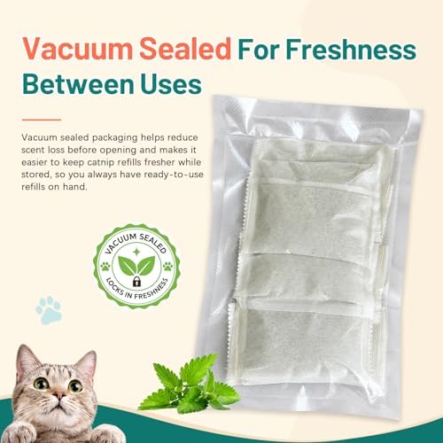 10 Pack Large 9g Catnip Refill Pouches for Cat Toys
