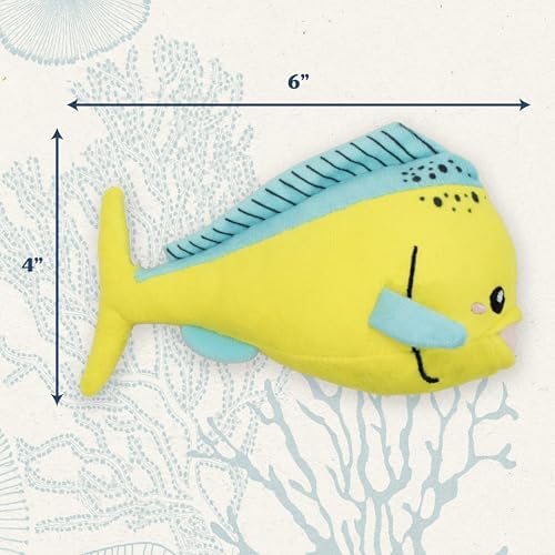 Premium Plush Dog Toy - Mahi Mahi Plush Dog Toy, Small Eco Friendly