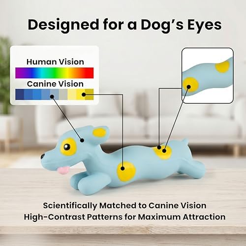 Squeaky Dog Toys [2-Pack], Natural Latex Interactive Squawking Toy for Small Medium Dogs, Durable Bite-Resistant Puppy Chew Toys for Boredom & Teething