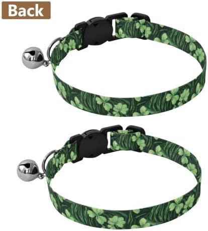 Green Shamrock Easy to Wear Dog Collar 2 Pack Collar for Kitten