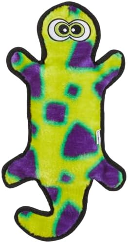 Outward Hound Durablez Tough Chew Plush Squeaky Dog Toy, Gecko, 17.5"