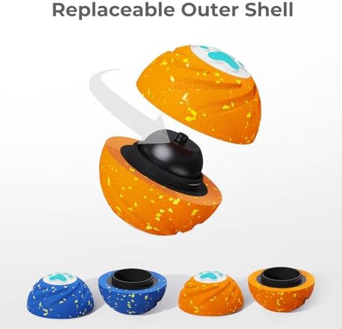 Lovkid Smart Interactive Dog Ball - Automatic Moving and Bouncing Pet Toy | Chew-Resistant E-TPU Shell, 3 Play Modes, USB-C Rechargeable for Medium Large Dogs Orange