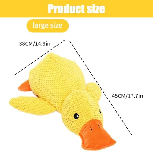 2026 New Mellow Calming Duck Dog Toy, Calming Duck Toy for Dogs, Interactive Toy with Quack Sound, Soft Plush Stuffed Calming Duck Pillow, Durable Stuffed Dog Puppy Toys for Puppy Keep Busy (A+B)