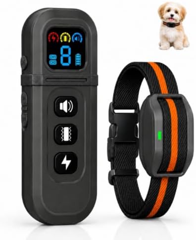Small Dog Shock Collar for Dogs, Electric Dog Training Collar with Remote,Tailored for 5-30lbs Small Dogs,3 Training Mode Beep, Vibration, Safe Shock(0-9) Waterproof, 1900ft Range (Black, Small)