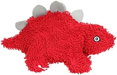 MIGHTY Tuffy Microfiber Medium Ball Stegosaurus Dog Toy