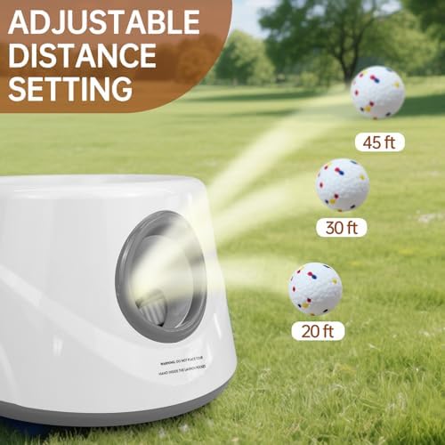 Automatic Dog Ball Launcher, 6 ETPU Balls, 20-45ft Distance