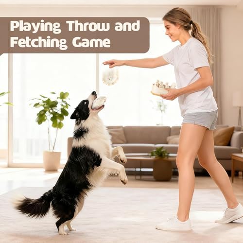 Sedioso Dog Squeaky Toys, 5-Pack Interactive Dogs Toy, Stuffed Dogs Chew Toys, Durable Treat Dispending Dog Plush Toy for All Breed