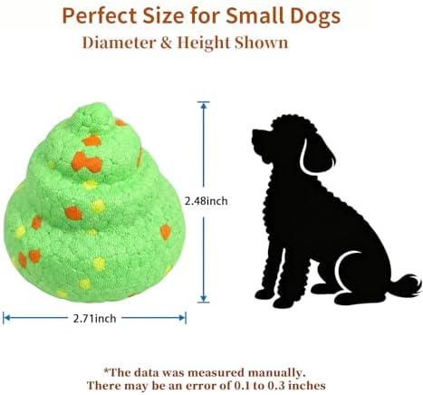 Interactive Funny Poop-Shaped Chew Sound Toy for Small and Medium-Sized Dogs, Durable ETPU Material, Used for Dog Playing and Training 2.7 Inch Puppy Chew Toys for Teething High Elasticity