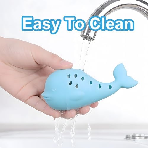 Slow Feeding Dog Toy Whale Shape, Silicone Chew Toy for Puppies & Cats, Interactive Food Dispensing Puzzle Toy to Slow Down Eating, Prevent Bloat & Keep Pets Entertained