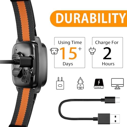 Humane Bark Collar for Small Medium Dogs, No Shock Anti Barking Collar with Smart Chip, 3 Training Modes (Beep & Vibration), IP67 Waterproof Rechargeable Stop Barking Device, 8-65 lbs