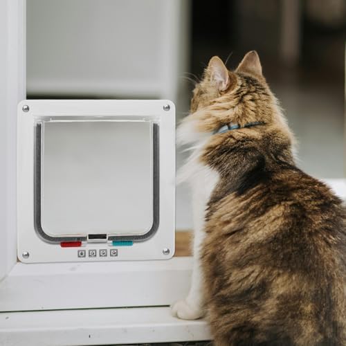 PET Door for Cats with Smart Control Adjustable Locking Waterproof