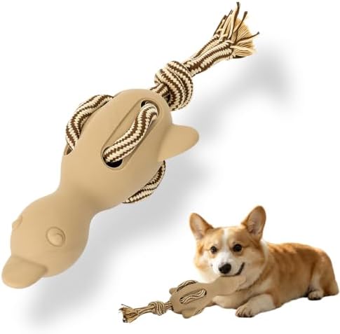 Squeaky Duck Dog Toy – Chew & Tug Rope for Small Breeds