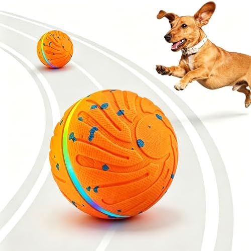 Interactive Dog Ball Toy, 3 Play Modes Smart Moving Bouncing Dogs Ball