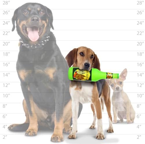 SILLY SQUEAKERS Tuffy Beer Bottle Dog Toy: Squeaky Dog Toy, Washable and Floats, Vinyl