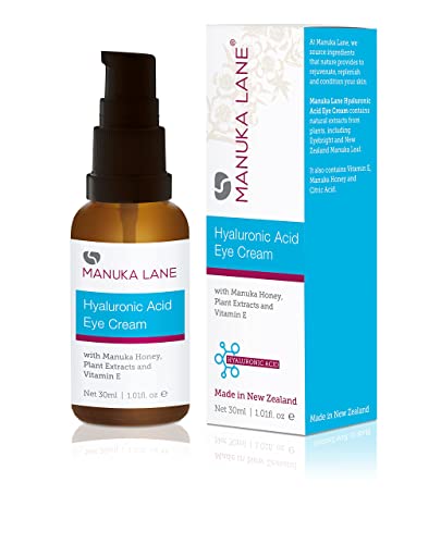 Hyaluronic Acid Eye Cream with Plant Extracts, Manuka Honey, Eye Bright Extract & Vitamin E | Plant Based Formula | Carefully formulated to keep your eyes bright and healthy!