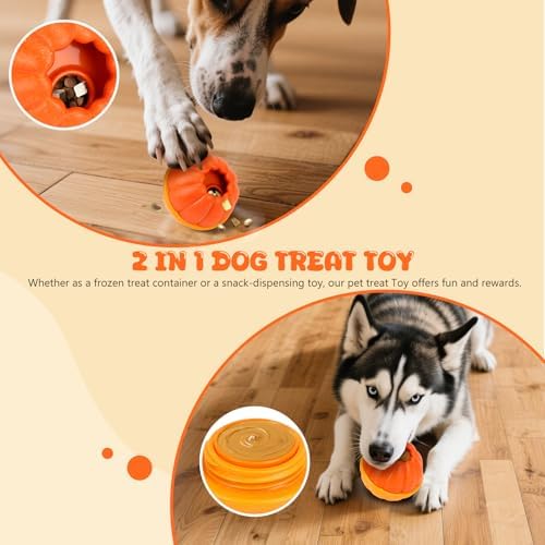 Yummy Sam Frozen Treat Dispensing Dog Toy Ball for Aggressive Chewers