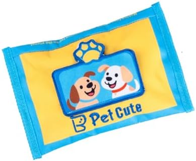 Dog Tissue Box Toy, Interactive Pet Balloon Snuffle Dog Toy in A Tissue Box with Holes, Pet Wipes Toys, Wet Wipe Dogs Snuffle Toys, Oxford Cloth Interactive Puzzle Game for Outdoor Home