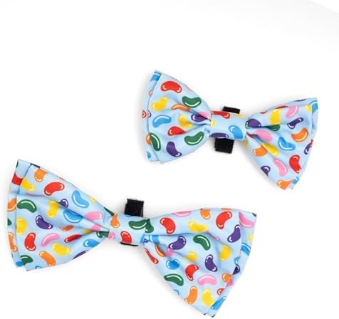 THE WORTHY DOG Spring Patterns Pet Bow Ties for Dogs & Cats, Jelly Beans