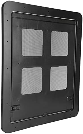 Dog Door For Sliding Glass Door, Doggie Door Dog Door For Screen Doo Dog Door Screen Porch Doggy Door Adult Cat Door Flap Lockable Door Insert For Sliding Door, Black (Large size)