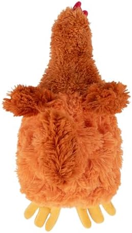 Best Pet Supplies Interactive Squeaky Dog Toy - Crinkle Chicken, Brown | Stuffing Free Body, Soft, Squeaks & Crinkles, No Mess, Perfect for Moderate Chewers, Toss and Fetch Play