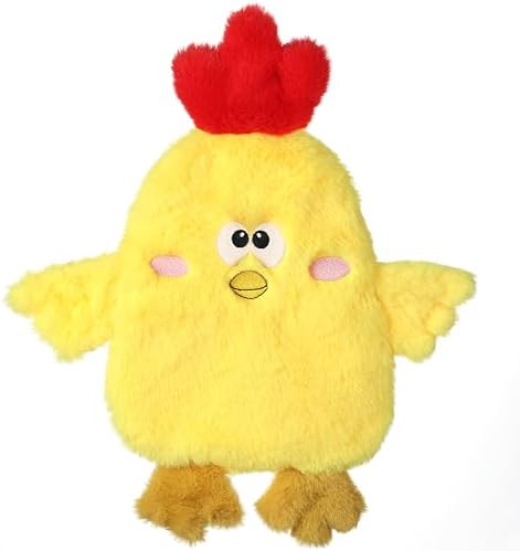 Tamu style Crinkle Chicken Dog Toy, No-Stuffing Squeaky Plush, 14 Inch