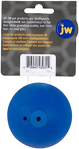 JW iSqueak Ball Durable Natural Rubber Dog Toy (Assorted Colors)