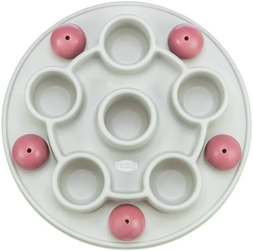 TRIXIE Cat Activity Pentagon Strategy Game – Interactive Cat Toy for Indoor Cats with 2 Challenge Levels – Slow Feeder Puzzle with Treat Compartments – 11 in, ø 28 cm